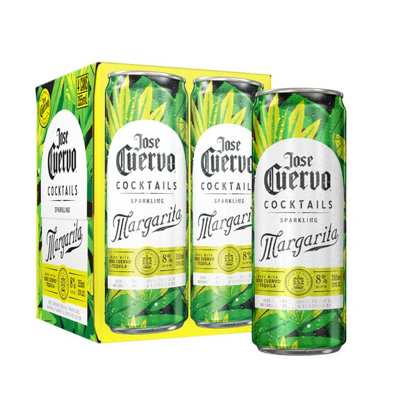 Jose Cuervo Sparkling Margarita Classic Lime Cocktail 355 ml