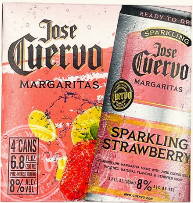 Jose Cuervo Sparkling Strawberry Margarita 4pk
