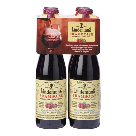 Lindemans Framboise Raspberry Beer 4pk 250ml Bottles