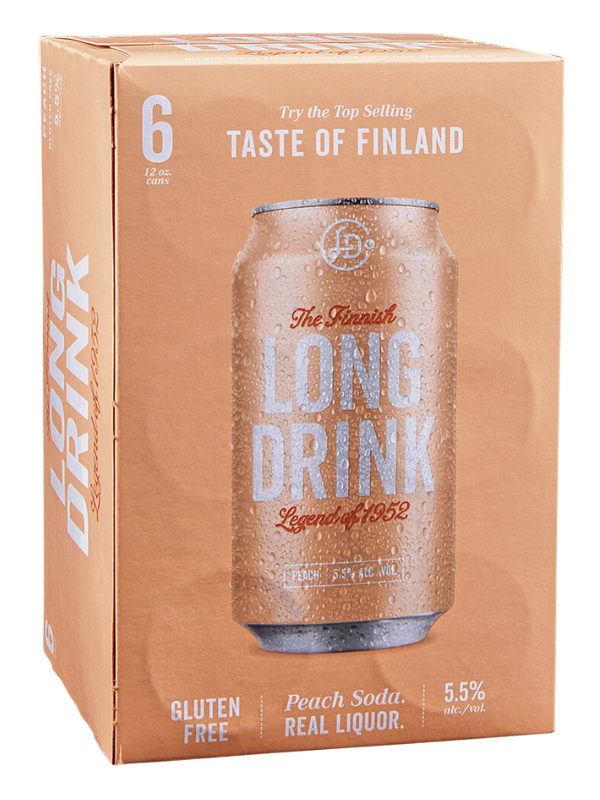 Long Drink Peach 12oz 6pk