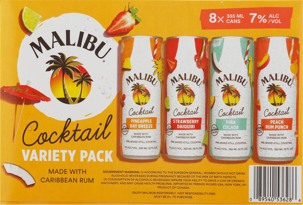 Malibu Cocktail Variety 8pk 12oz cans