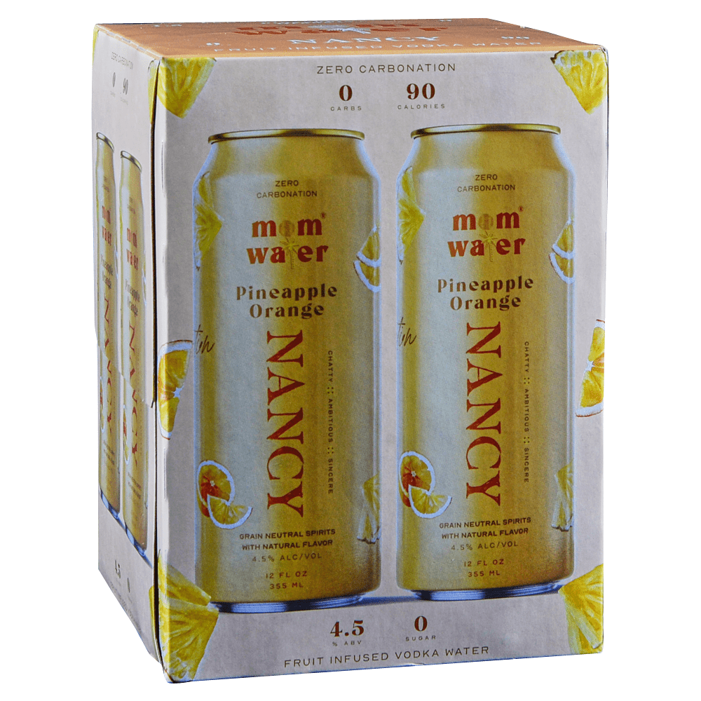 Mom Water "Nancy" Pineapple Orange 4pk 12oz Cans