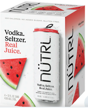 Nutrl - Vodka Seltzer Watermelon (4 pack 355ml cans)