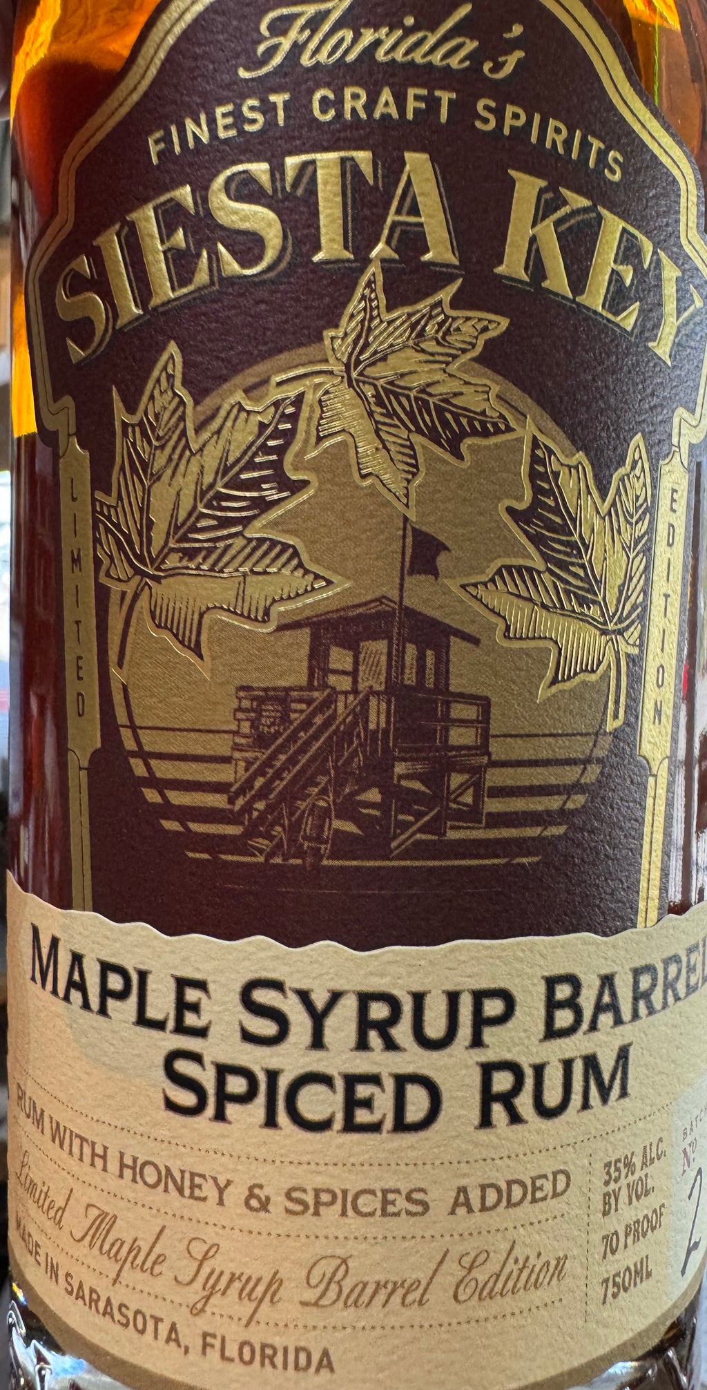 Siesta Key Maple Syrup Barrel Spiced Rum 750ml