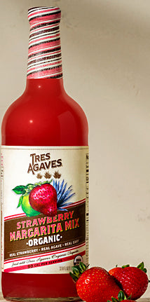 Tres Agaves Strawberry Margarita/Daiquiri Mix *Organic* 1Liter