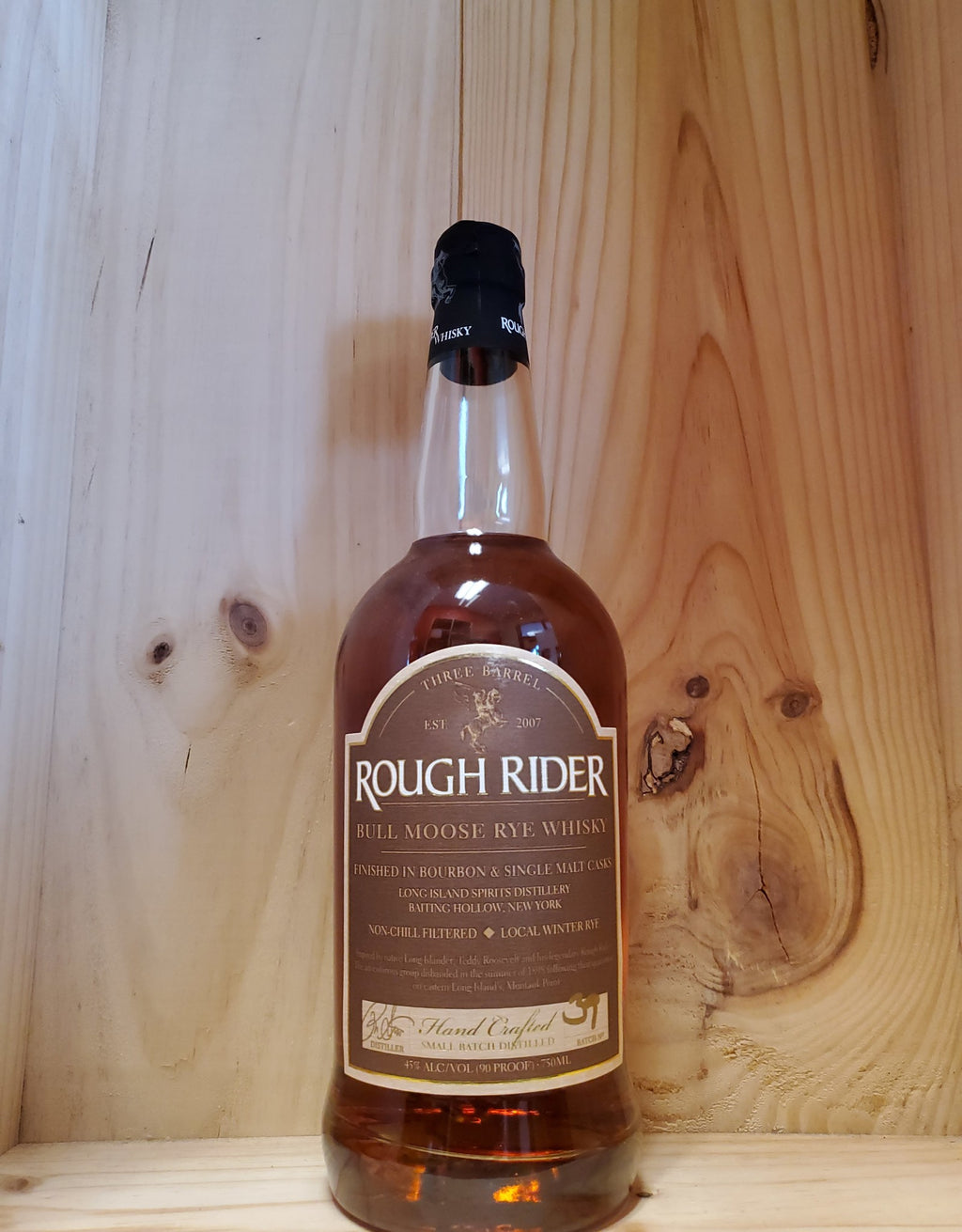 Rough Rider 3 Barrel Bull Moose Rye Whiskey 750ml