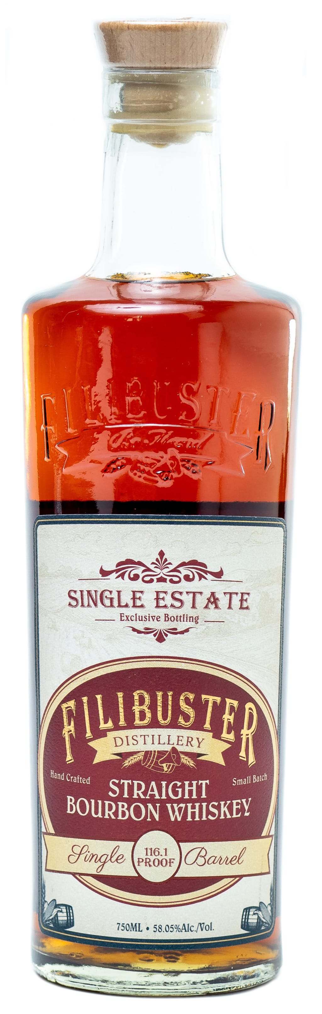 Filibuster Single Estate Straight Bourbon Whiskey 750ml