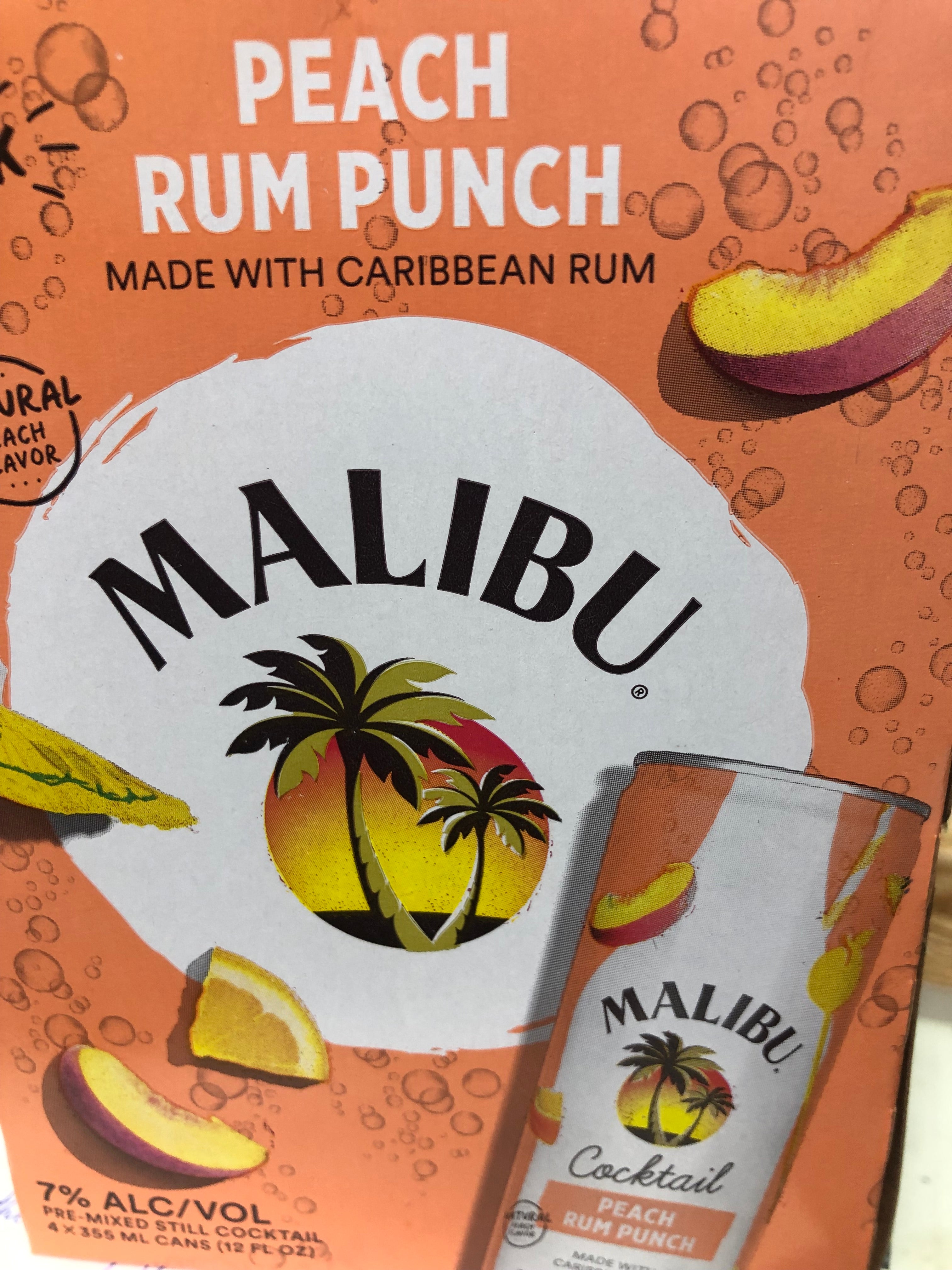 Malibu Peach Rum Punch 4pk