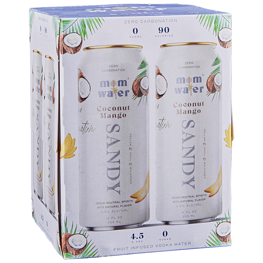 Mom Water Coconut Mango 4pk 12 oz Cans