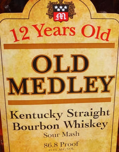 Old Medley 12 Year Old Bourbon Whiskey 750ml