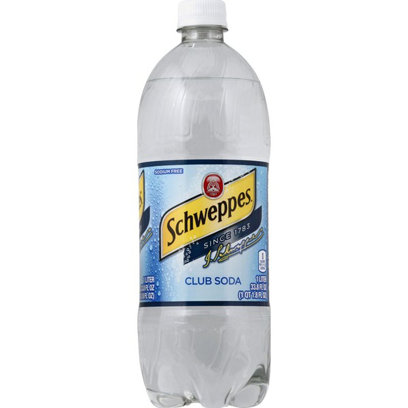Schweppes Club Soda (single 1L bottle)