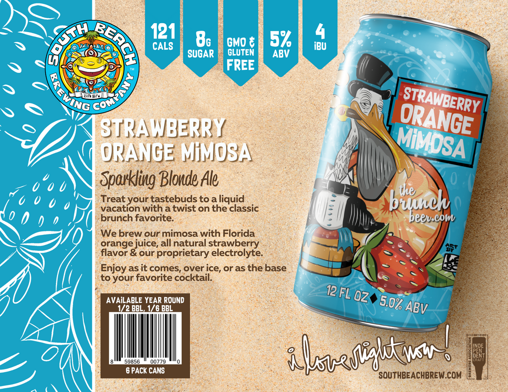 South Beach Strawberry Orange Mimosa 6pk