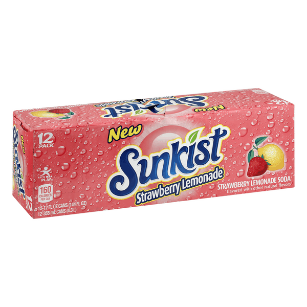 Sunkist Strawberry Lemonade 12pk