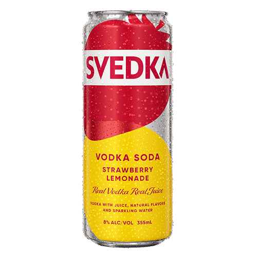 SVEDKA VODKA + SODA • STRAWBERRY LEMONADE 4PK