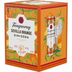 TANQUERAY CLASSIC SEVILLA ORANGE GIN 4PK CANS