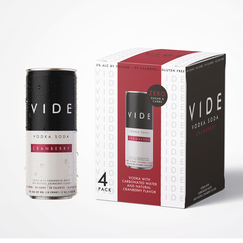 Vide Vodka Soda Cranberry 4pk