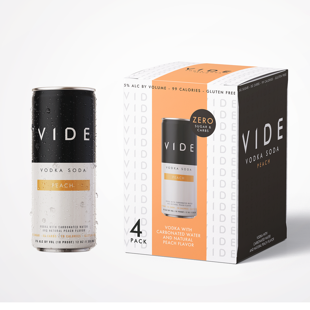 Vide Vodka Soda Peach 4pk