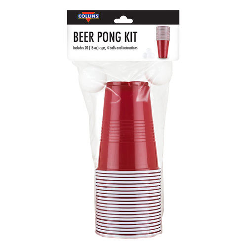 Collins Beer Pong Kit (20ct 16oz cups with 2ct Ping Pong Balls)