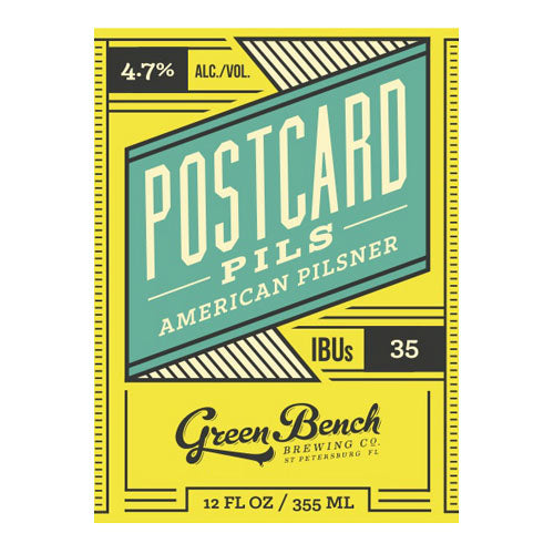 Green Bench Postcard Pils (6pk 12oz cans)