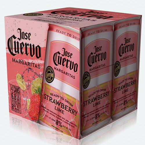 Jose Cuervo Strawberry Lime Margarita Ready To Drink (4pk 200ml btls)