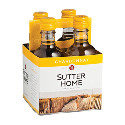 Sutter Home Chardonnay, California, 4pk (187ml btls)
